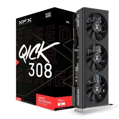 Imagem Placa de Vídeo RX 7600 Series Graphics Cards XFX AMD Radeon, 8GB GDDR6 - RX-76PQICKBY