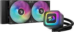 Imagem Water Cooler GamerStorm X Redragon LE240 RD Preto RGB R-LE240RD-BKAMMN-A-1