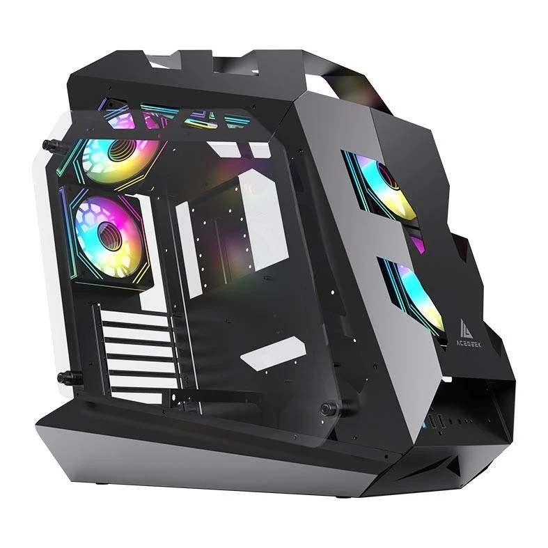 Imagem Gabinete Gamer Acegeek Vortex, Mid-Tower, Lateral de Vidro, Preto