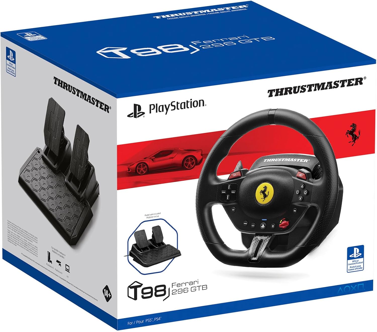 Imagem Volante Thrustmaster T98 Ferrari 296 GTB - PS5, PS4, PC
