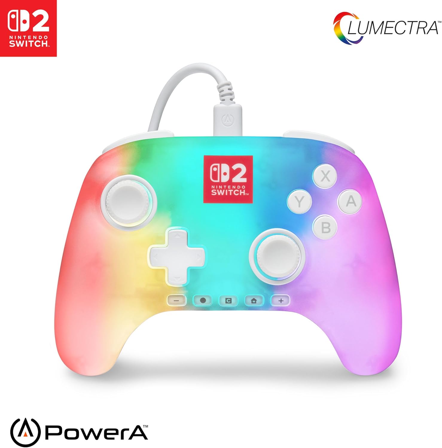 Imagem Controle com fio PowerA para Nintendo Switch 2 com Hall Effect - Lumectra Iluminação RGB