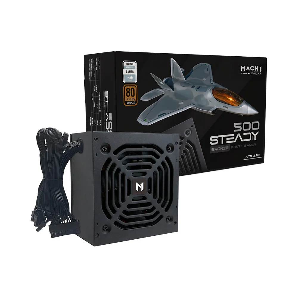 Imagem Fonte MACH1 Steady 500W 80 Plus Bronze - Preto