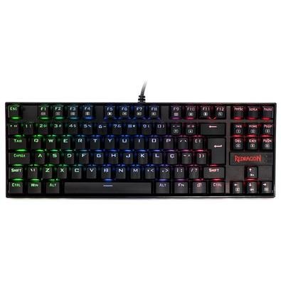 Imagem Teclado Mecânico Gamer Redragon Kumara, Anti-Ghosting, RGB, Switch Outemu Red,  ABNT2, Preto, PT - K552RGB-1 (PT-RED)