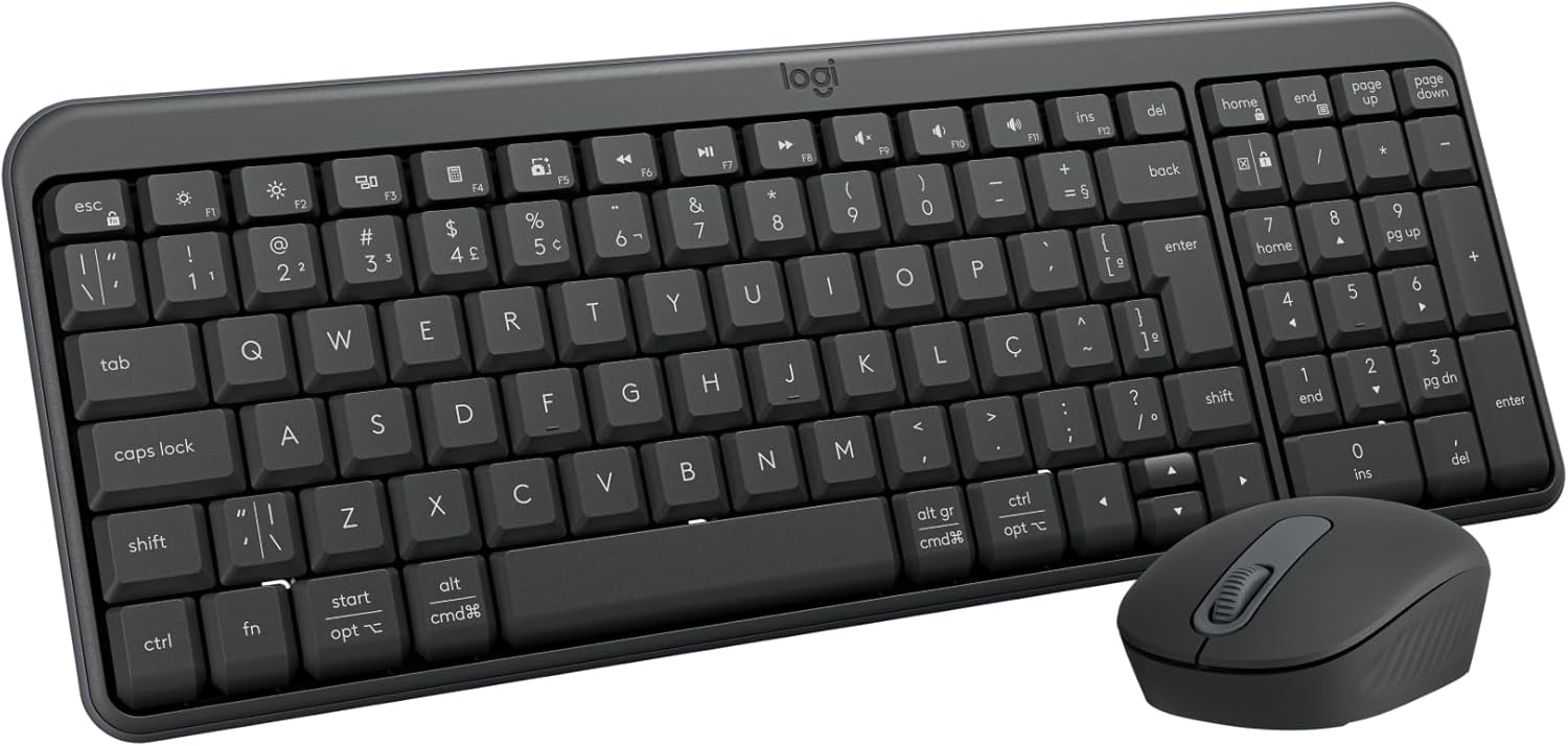 Imagem Teclado e Mouse Sem Fio Logitech MK250 Bluetooth - Grafite