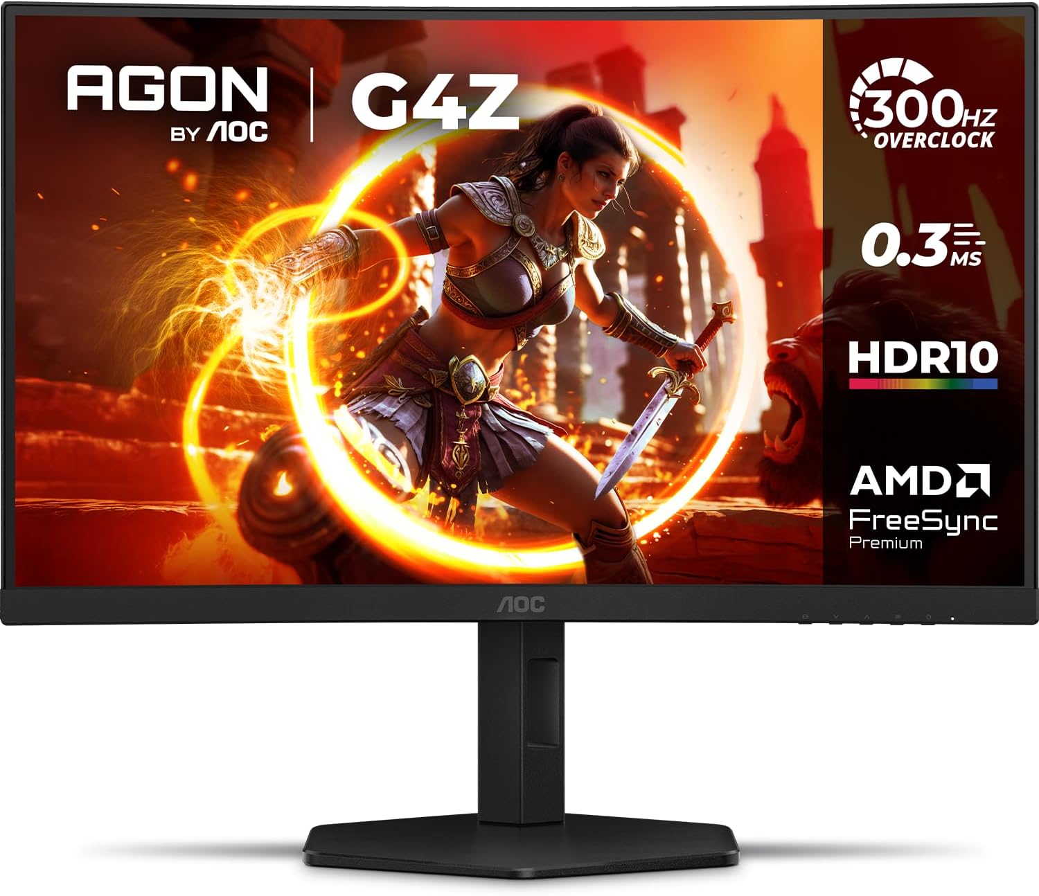 Imagem Monitor Gamer Curvo AOC AGON G4Z 27" 300Hz 0,3ms HDR10 - C27G4Z/P