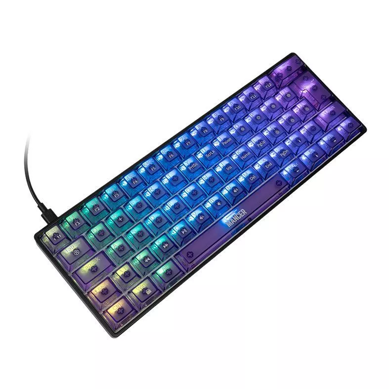 Imagem Teclado Magnetico Mancer Amethyst, RGB, Preto e Roxo, MCR-AMTY-BL01