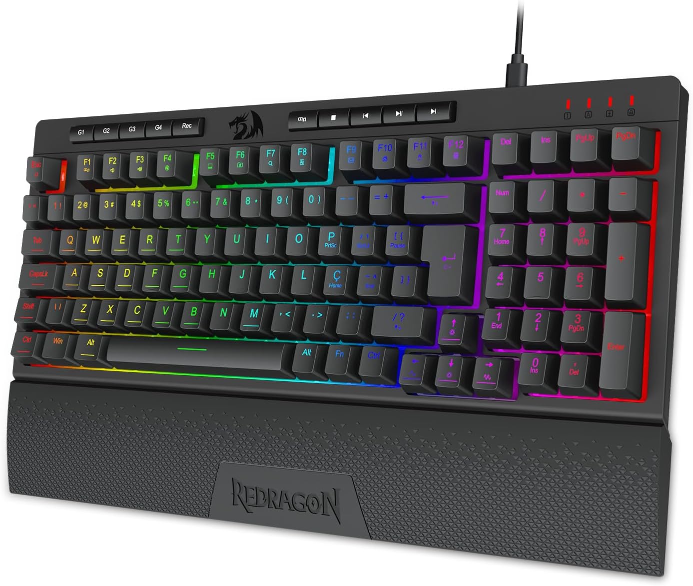 Imagem Teclado Gamer Redragon Shiva 98 RGB - K515-RGB - Preto