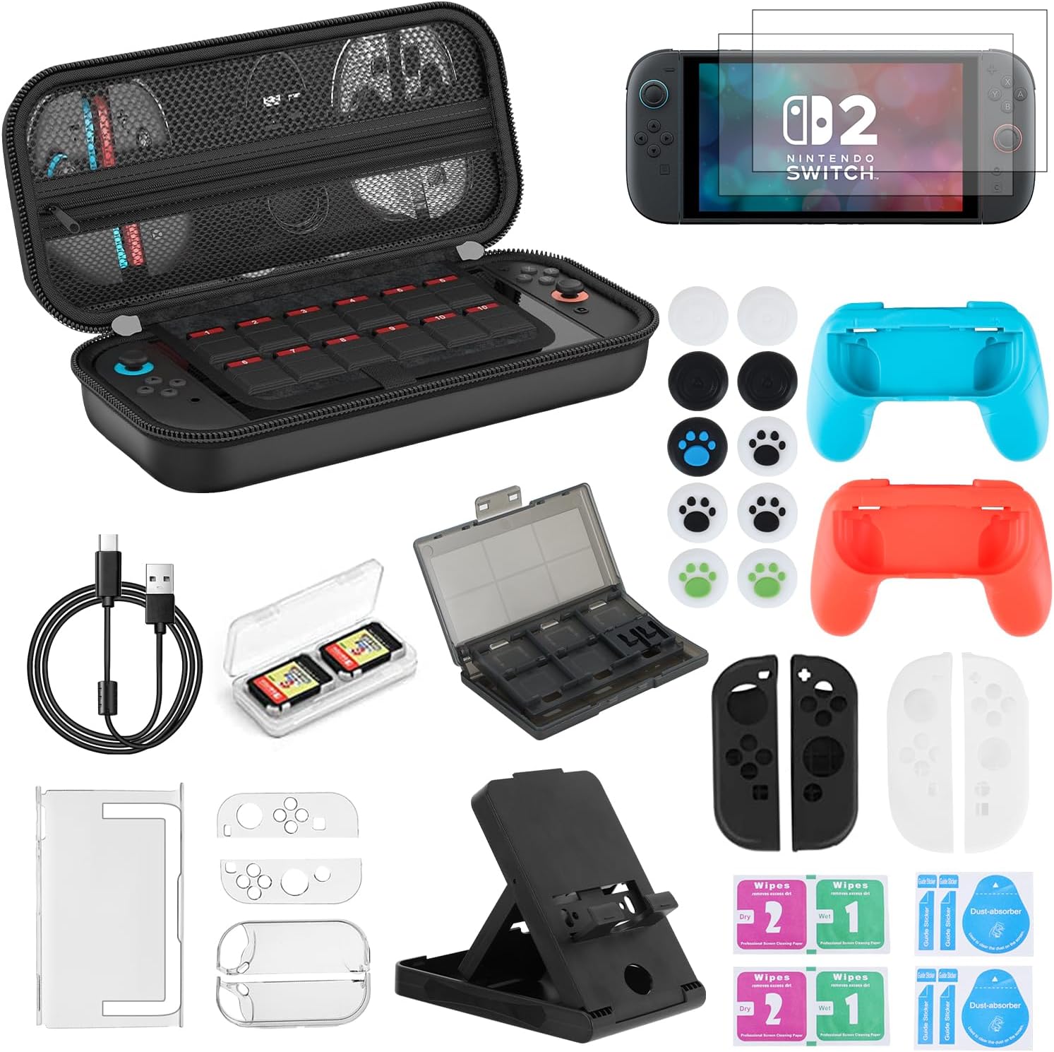 Imagem Kit 32 Acessórios Para Nintendo Switch 2