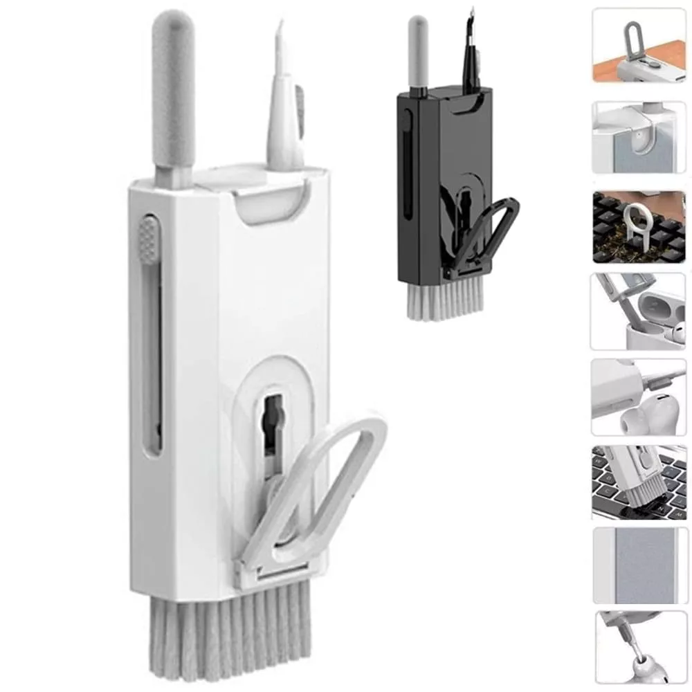 Imagem Escova de limpeza de teclado 8 em 1 multifuncional portátil para computador