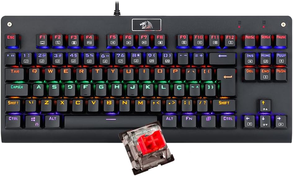 Imagem Teclado Mecânico Redragon Dark Avenger - K568R - Preto
