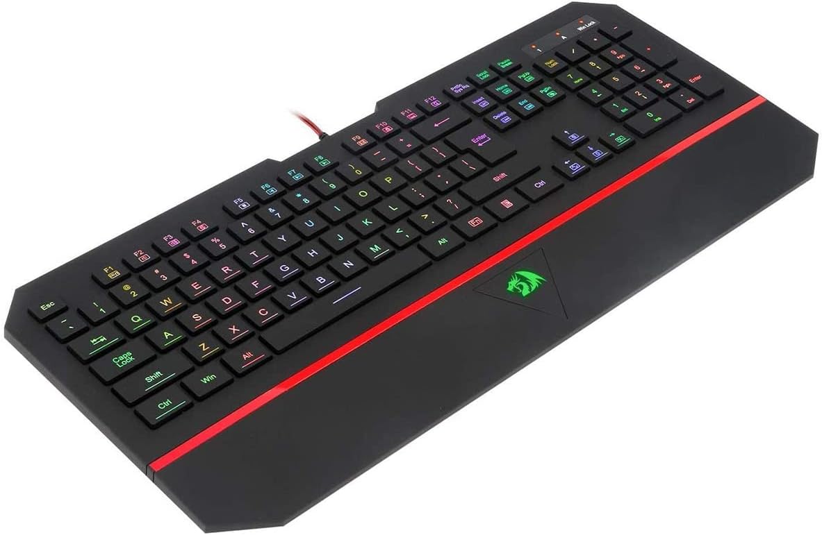 Imagem Teclado Gamer Membrana Redragon Karura 2 RGB ABNT2 Preto - K502RGB, UNICO
