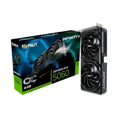 Imagem Placa de Video Palit GeForce RTX 5060 8GB INFINITY 2 OC GDDR7 128bits - NE75060V19P1-GB2063L