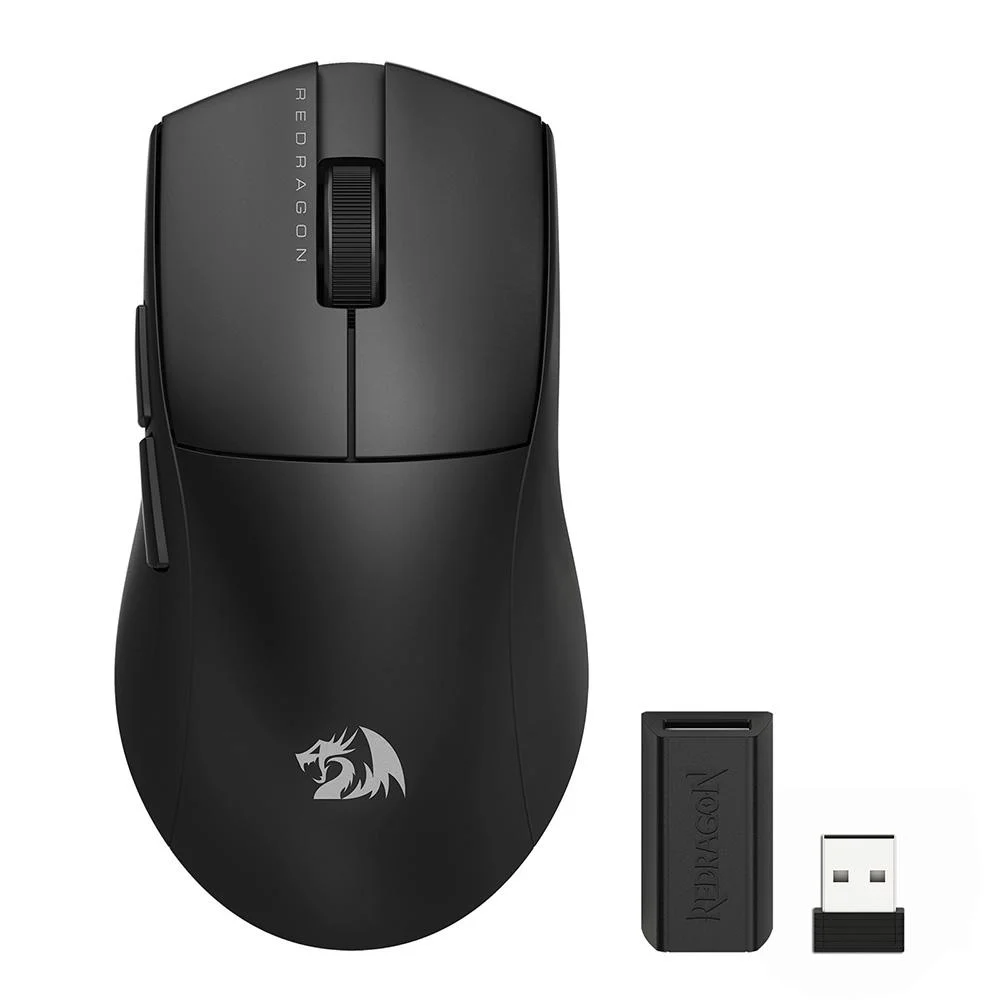 Imagem Mouse Gamer Redragon King Pro Wireless Bluetooth 26000 DPI 7 Botões - Preto