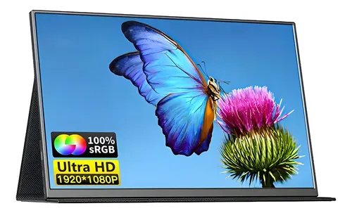 Imagem Monitor Portátil Tomate 15" Full HD IPS HDMI USB-C - Preto
