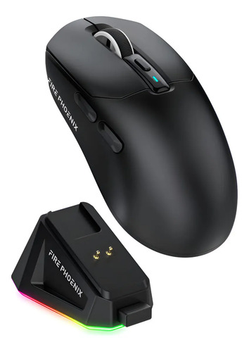 Imagem Mouse Gamer Sem Fio Fire Phoenix 24000dpi Paw3311 - BK-R3X - Preto