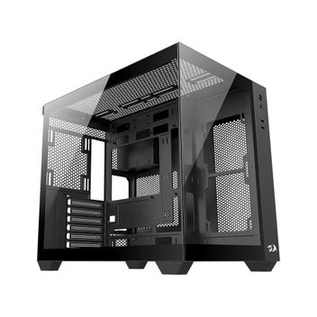 Imagem Gabinete Gamer Redragon Wideload Lite, Mid Tower, ATX, Lateral em Vidro Temperado, Preto - CA-604B