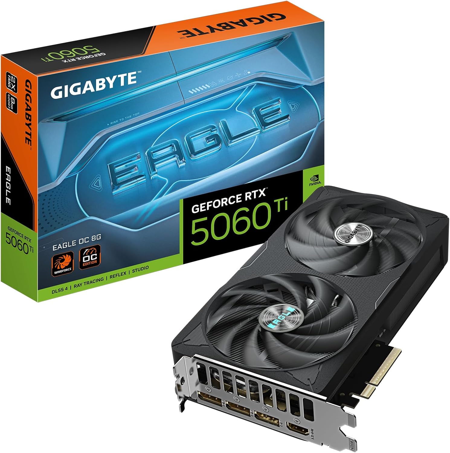 Imagem Placa de Vídeo Gigabyte GeForce RTX 5060 Ti Eagle OC 8GB GDDR7