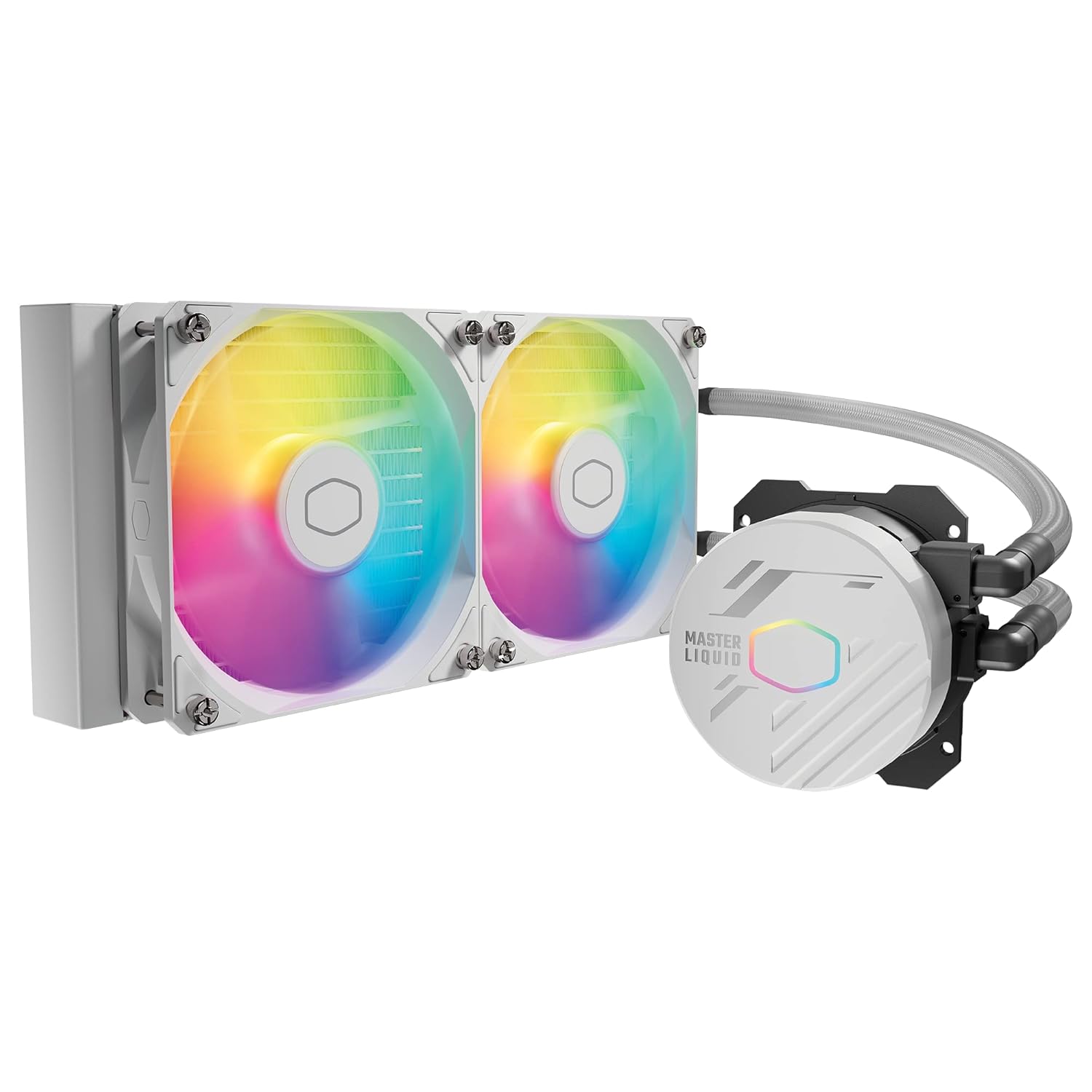 Imagem Water Cooler Cooler Master MasterLiquid 240L Core 240mm ARGB - MLW-D24M-A18PZ-RW - Branco