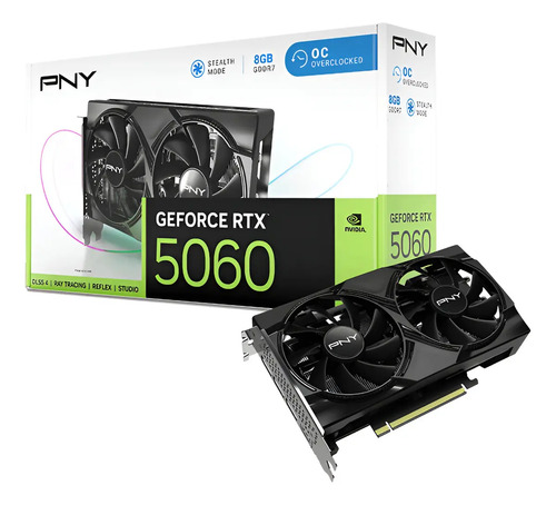 Imagem Placa de Vídeo PNY GeForce RTX 5060 Dual Fan OC 8GB