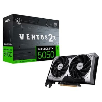 Imagem Placa de Vídeo MSI GeForce RTX 5050 Ventus 2X OC 8GB GDDR6 128 bits 2617 MHz - G5050-8V2C