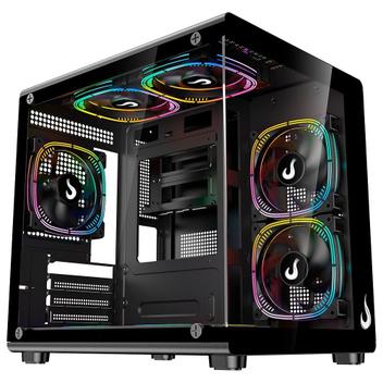 Imagem Gabinete Gamer Rise Mode Galaxy Glass X Mini M-ATX - RM-GA-GGXN-FB - Preto