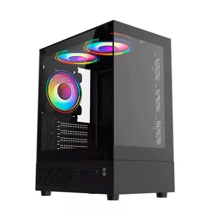 Imagem Gabinete Gamer Liketec Quest Mid-Tower M-ATX Vidro Temperado 3x Fan - Preto
