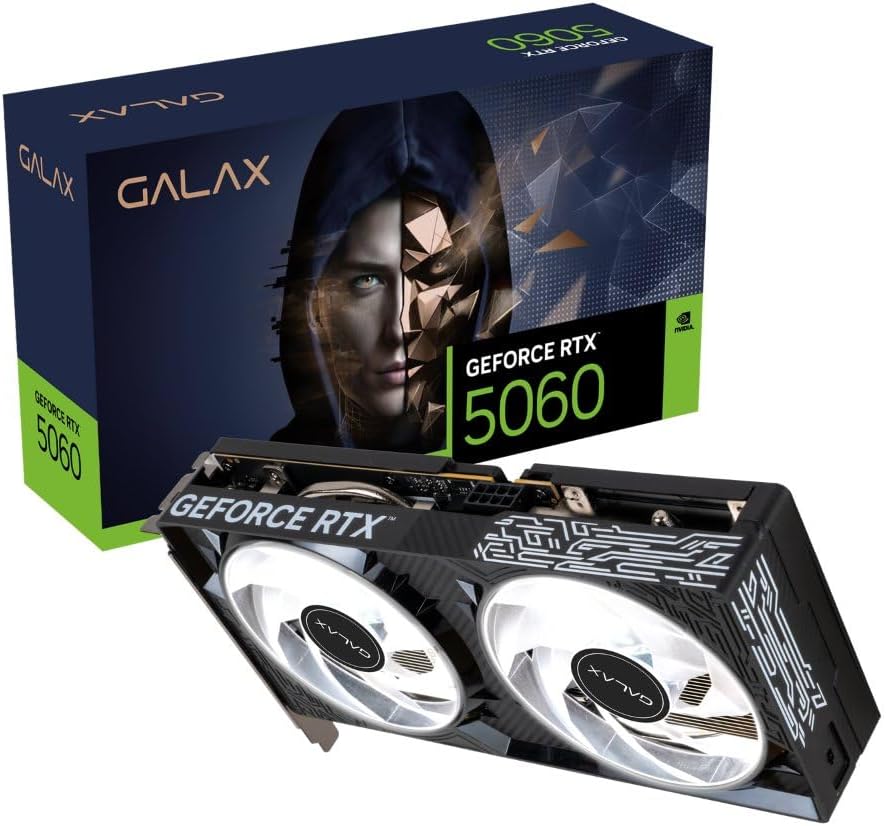 Imagem Placa de Vídeo GALAX GeForce RTX 5060 1-Click OC V2 8GB GDDR7
