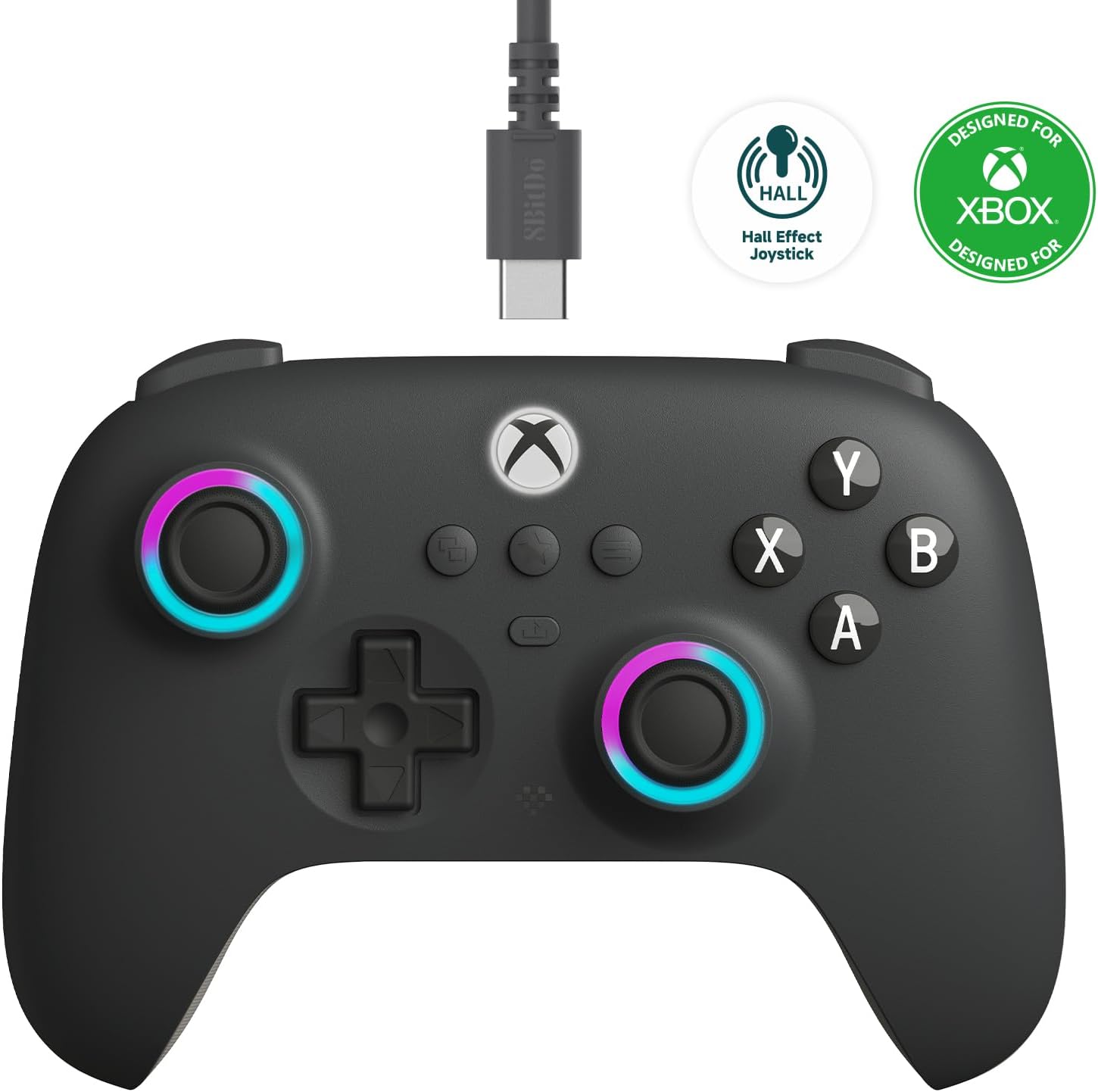 Imagem Controle Com Fio 8BitDo Ultimate C com Hall Effect para Xbox - Dark Gray