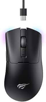 Imagem Mouse Gamer Havit MS966WB Quad-Mode RGB 10000 DPI - Preto