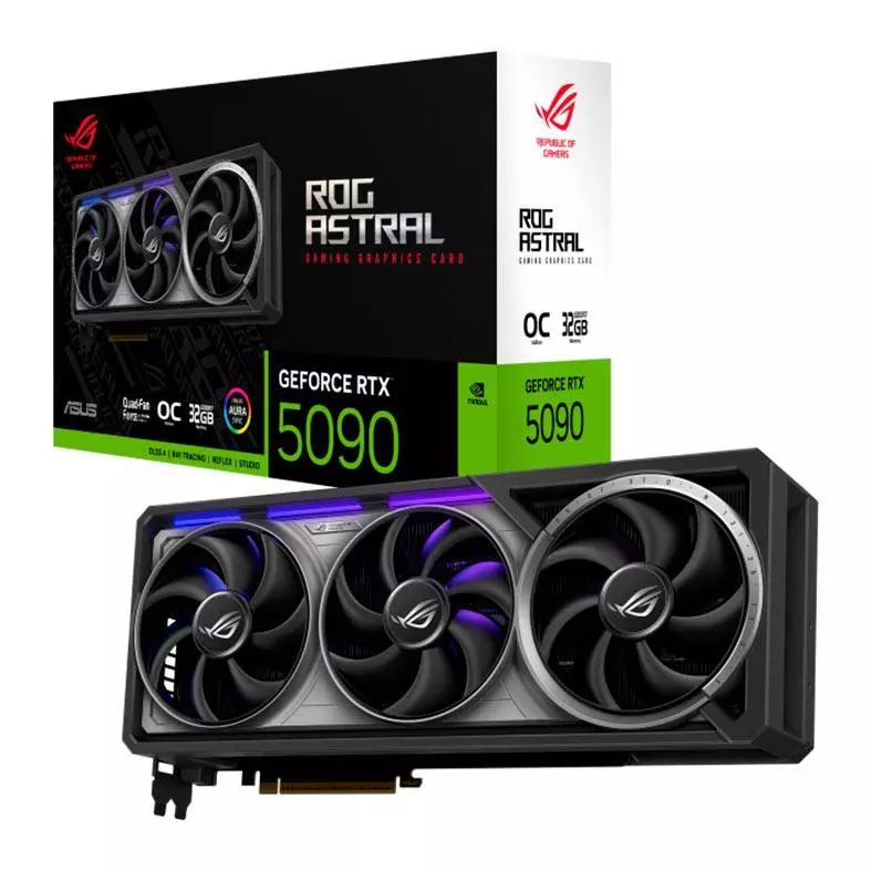 Imagem Placa de Video Asus GeForce RTX 5090 ROG Astral OC Edition, 32GB, GDDR7, 512-bit