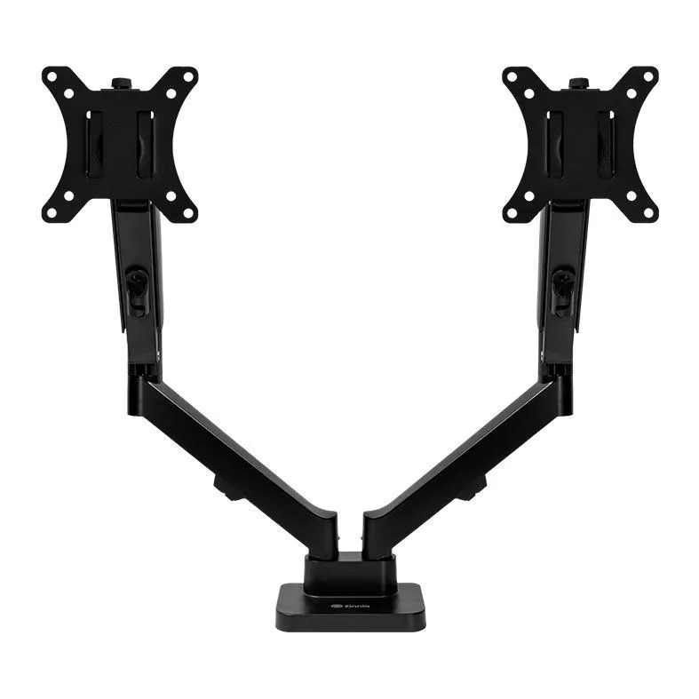 Imagem Suporte Articulado Pistão a Gás p/ 2 Monitores Zinnia Nimbo 210, 13” a 32”, Preto, ZNO-ZNNBO210-BK01