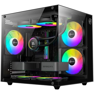 Imagem Gabinete Gamer Kalkan Midgard Lite Wind M-ATX RGB - KLK00091 - Preto